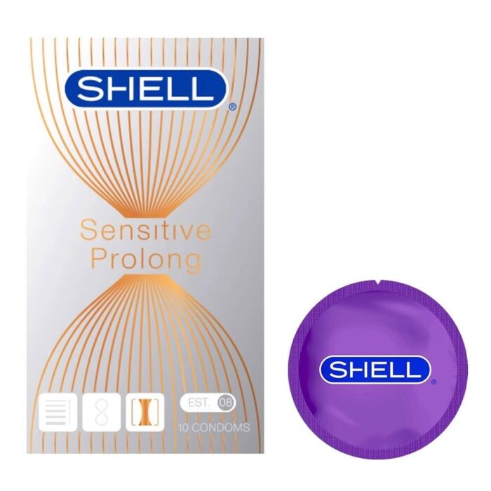 Bao cao su Shell Sensitive Prolong - Siêu mỏng 0.03mm, kéo dài thời gian - Hộp 10 cái