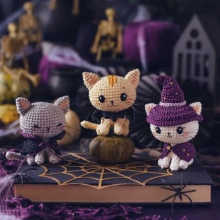 3 In 1 Spooky Cats Crochet Pattern
